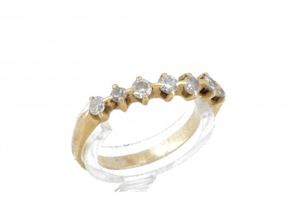 Anel em OURO 19,2K - 7 DIAMANTES