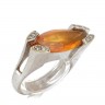 Anel em OURO 19,2K - DIAMANTES e CITRINO
