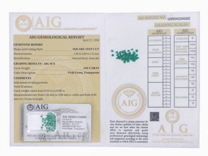 LOTE DE 55 ESMERALDAS, 2.01 CT