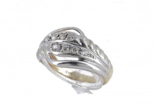 Anel em OURO Bicolor 14K