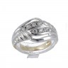 Anel em OURO Bicolor 14K