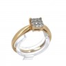 Anel em OURO bicolor 18K e DIAMANTES