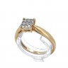 Anel em OURO bicolor 18K e DIAMANTES