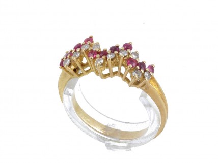 Chuveiro em OURO 19,2K - 11 DIAMANTES e 11 RUBIS