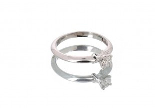 Solitário em Ouro Branco 18k e DIAMANTE 0.20CT