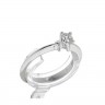 Solitário em Ouro Branco 18k e DIAMANTE 0.20CT
