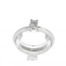 Solitário em Ouro Branco 18k e DIAMANTE 0.20CT