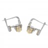 Brincos em OURO Branco de 19,2K - PÉROLA NATURAL