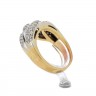 Anel em OURO Bicolor 19,2K - 106 DIAMANTES
