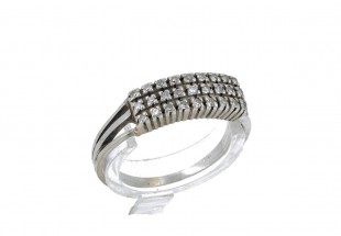 Anel em OURO 19,2k - 27 DIAMANTES