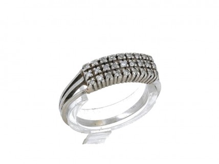 Anel em OURO 19,2k - 27 DIAMANTES
