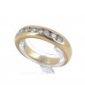Anel em OURO 18K - 8 DIAMANTES 