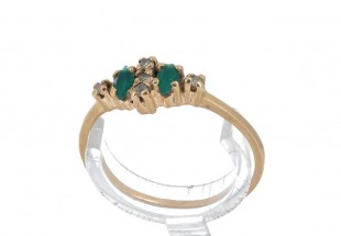 Anel em OURO de 19,2K - ESMERALDAS