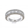 Anel em OURO Branco 18K - 64 DIAMANTES