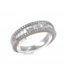 Anel em OURO Branco 18K - 64 DIAMANTES