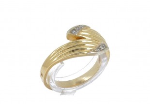 Anel em OURO bicolor 19,2K - DIAMANTES