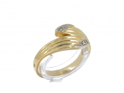 Anel em OURO bicolor 19,2K - DIAMANTES
