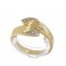Anel em OURO bicolor 19,2K - DIAMANTES