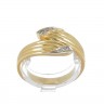Anel em OURO bicolor 19,2K - DIAMANTES