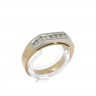 Anel em OURO Bicolor de 19,2K - 9 DIAMANTES