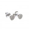 Par de brincos em OURO Branco 19,2K - 40 DIAMANTES