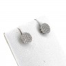 Par de brincos em OURO Branco 19,2K - 40 DIAMANTES