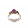 Anel ANTIGO em OURO 19,2K - DIAMANTES e RUBIS