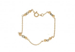 Pulseira Criança em OURO 19,2K - PÉROLAS