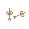 Par de brincos em OURO 18K - QUARTZOS