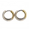 Par de argolas em OURO 19,2K - 42 DIAMANTES 