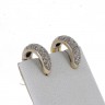 Par de argolas em OURO 19,2K - 42 DIAMANTES 