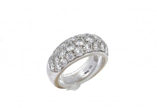 Anel em OURO 18K - 28 DIAMANTES