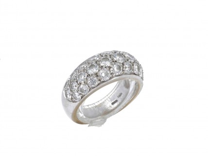 Anel em OURO 18K - 28 DIAMANTES