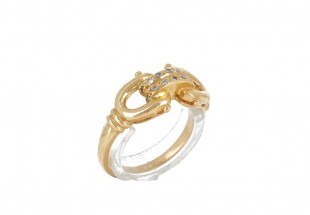 Anel em OURO 19,2K - 14 DIAMANTES