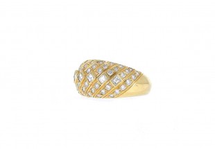 Anel em OURO de 19,2k e 54 DIAMANTES