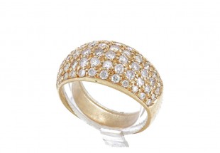Anel em OURO 19,2K - 60 DIAMANTES 