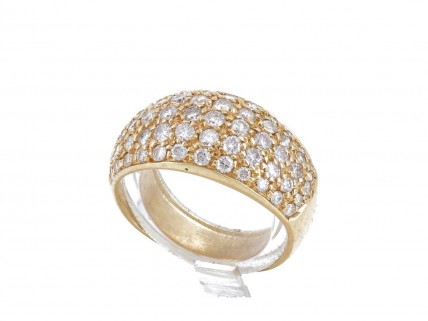Anel em OURO 19,2K - 60 DIAMANTES 