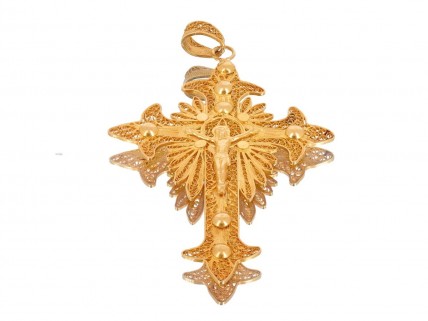 Crucifixo em OURO 19,2k - FILIGRANA