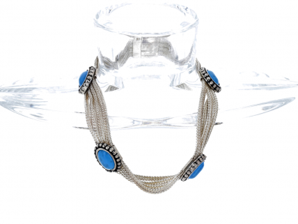 Pulseira em PRATA 835 - Turquesas
