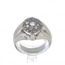 Anel em OURO Branco 19,2k - DIAMANTES