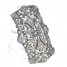 Alfinete ANTIGO em OURO 19.2k, PRATA 833 e 23 DIAMANTES