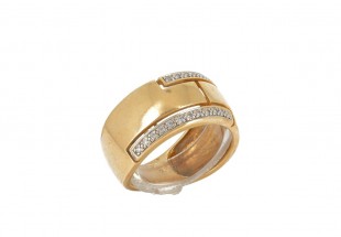 Anel em OURO 18K - 24 DIAMANTES