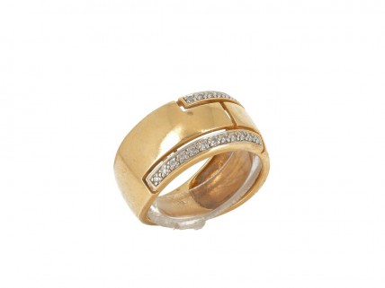 Anel em OURO 18K - 24 DIAMANTES