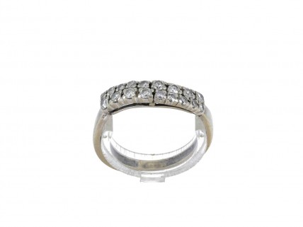 Anel ANTIGO em OURO 19,2K - 18 DIAMANTES