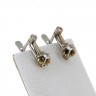 Par de brincos em OURO 19,2K - 4 DIAMANTES
