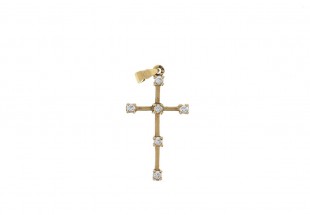 Cruz em OURO 19,2K - QUARTZOS