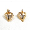Par de brincos em OURO 19,2K -    12  DIAMANTES