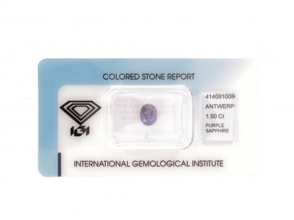 SAFIRA «PINKISH PURPLE«, 1.50 CT