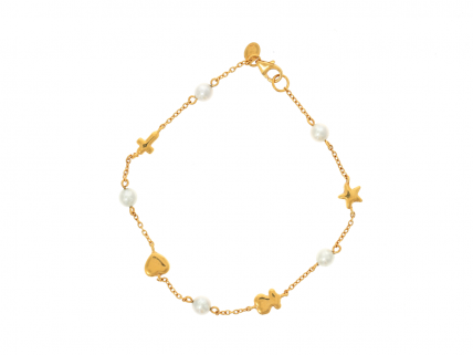 Pulseira TOUS em OURO 18K - PÉROLAS