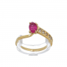 Anel em OURO 19,2K - 5 QUARTZOS